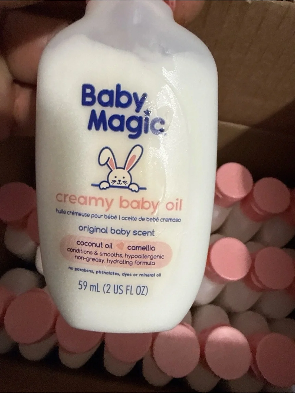 Discontinued Baby Magic Creamy Baby Oil Case of 24, 2oz bottles-sealed in box